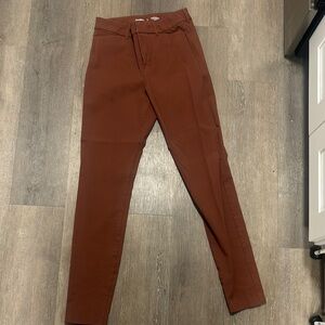 Old Navy Pixie Skinny Pants in Warm Brown